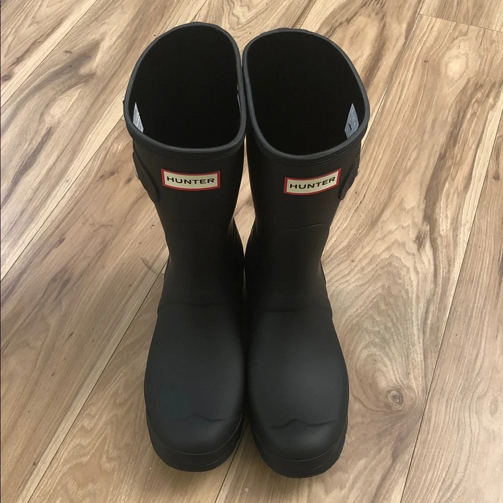 Hunter Women's Original Short Back Adjustable Rain Boot- US 9M
